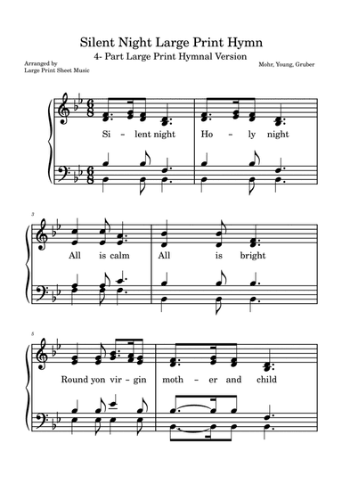 Silent Night Large Print Hymn