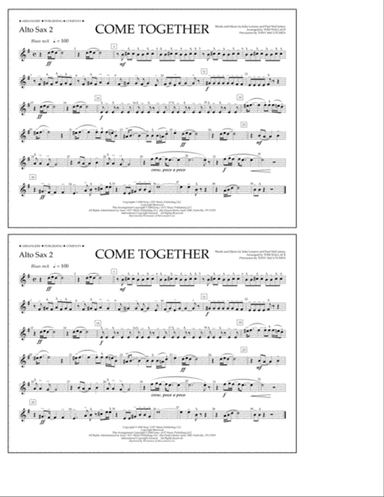 Come Together (arr. Tom Wallace) - Alto Sax 2