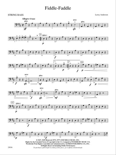 Fiddle-Faddle: String Bass