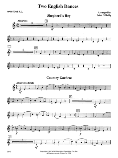 Two English Dances: Baritone T.C.