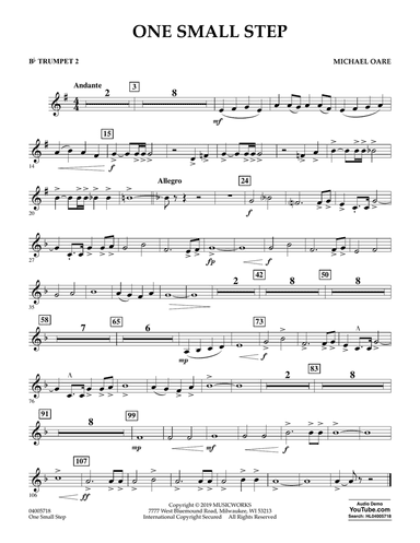 One Small Step - Bb Trumpet 2