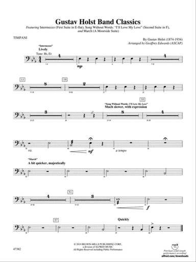 Gustav Holst Band Classics: Timpani