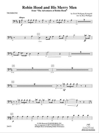 Robin Hood and His Merry Men: 1st Trombone