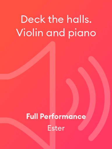 Deck the halls. Violin and piano