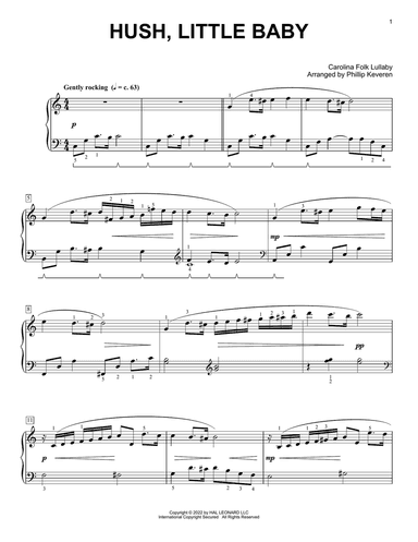 Hush, Little Baby (arr. Phillip Keveren)