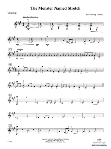 The Monster Named Stretch: 2nd Violin