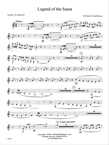 Legend of the Saura: 3rd B-flat Clarinet