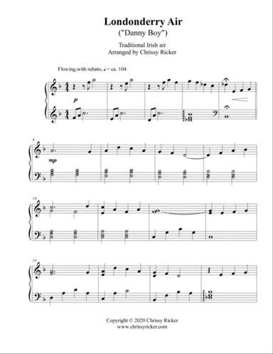 Londonderry Air (Danny Boy) - intermediate piano