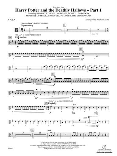 Harry Potter and the Deathly Hallows, Part 1, Selections from: Viola