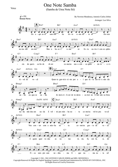 One Note Samba (samba De Uma Nota So)