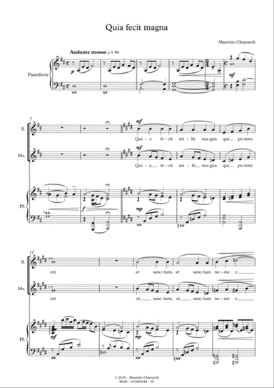 Quia fecit magna