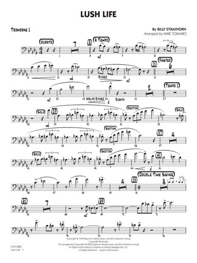 Lush Life (arr. Mike Tomaro) - Trombone 1