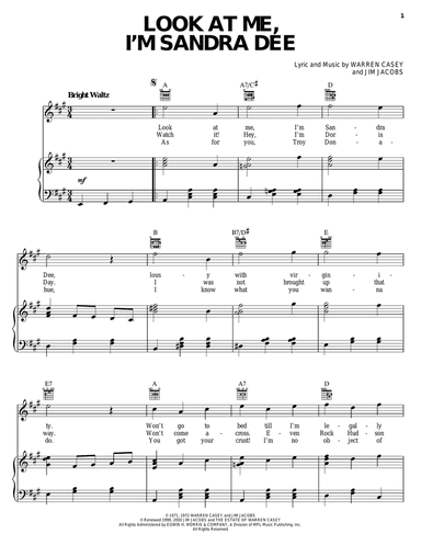 Look At Me, I'm Sandra Dee (from Grease)