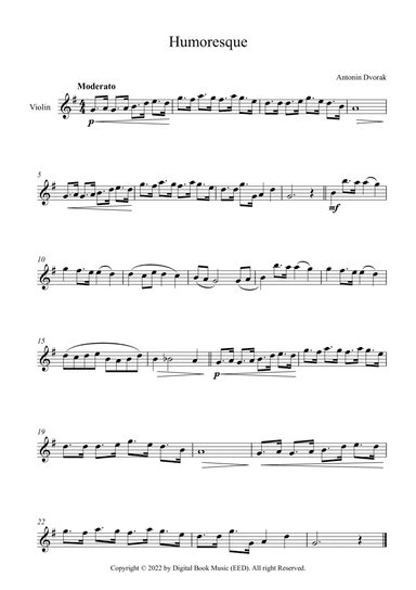 Humoresque - Antonin Dvorak (Violin)
