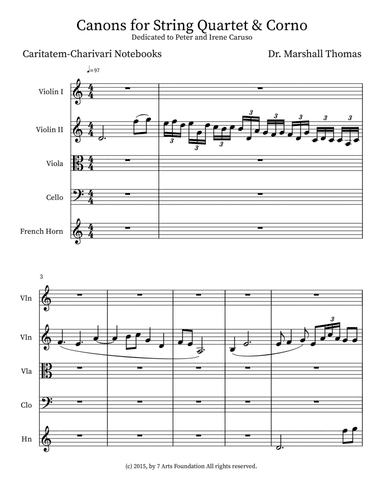 Canons for String Quartet & Corno