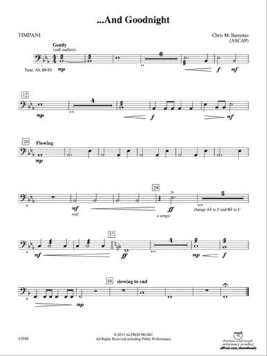 . . . And Goodnight: Timpani