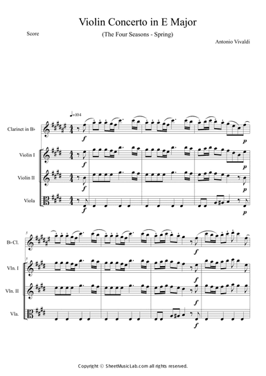 The Four Seasons Spring 1st Movement