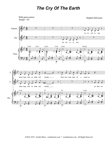 The Cry Of The Earth (2-part choir - (SA)