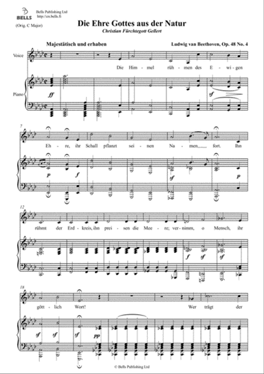 Die Ehre Gottes aus der Natur, Op. 48 No. 4 (A-flat Major)