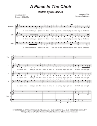 A Place In The Choir