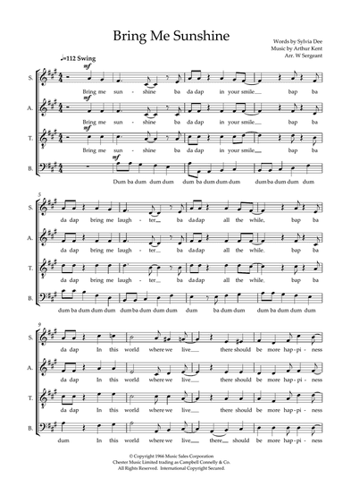 Bring Me Sunshine (arr. Wendy Sergeant)