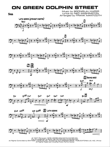 On Green Dolphin Street: String Bass