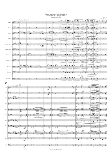 Pierné: Album pour mes Petits Amis Op.14 - 3.La Veillée de L'Ange Gardien - symphonic wind dectet