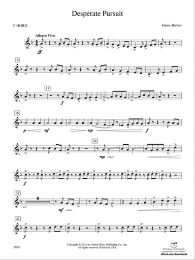 Desperate Pursuit: 1st F Horn