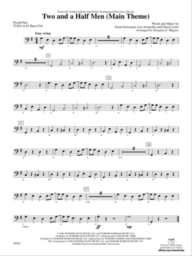 Two and a Half Men (Main Theme): (wp) E-flat Tuba B.C.