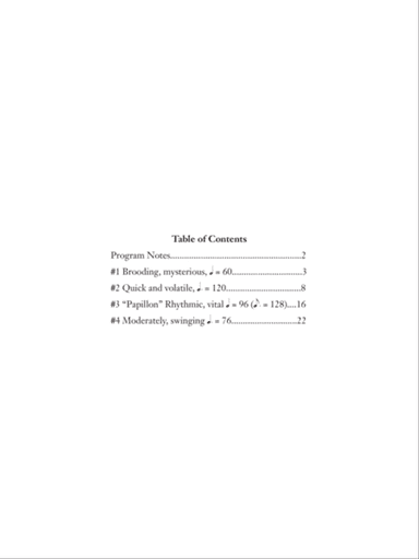 Four Etudes for Solo Harp