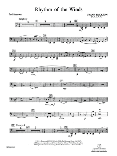 Rhythm of the Winds: 2nd Bassoon