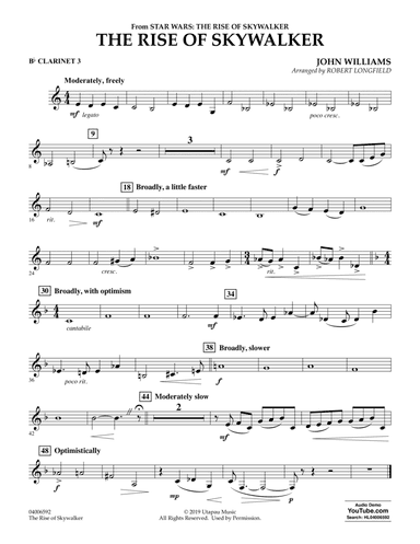 The Rise of Skywalker (from Star Wars: The Rise of Skywalker) - Bb Clarinet 3