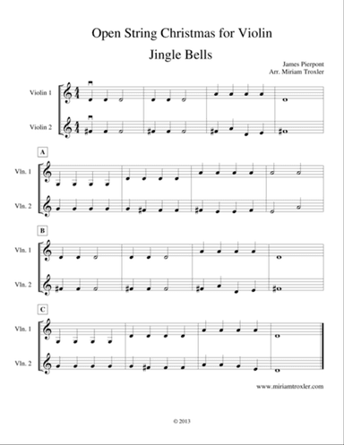 Open String Christmas for Violin