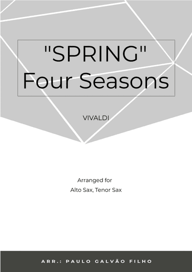 SPRING - FOUR SEASONS - SAX ALTO & TENOR