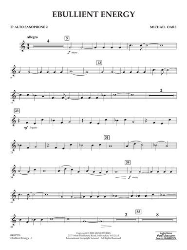 Ebullient Energy - Eb Alto Saxophone 2