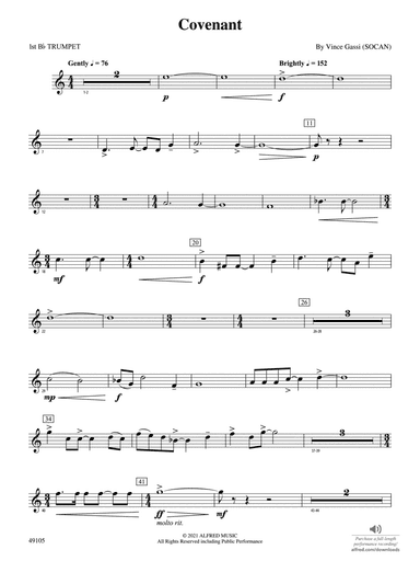 Covenant: 1st B-flat Trumpet