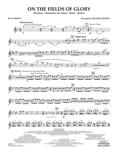 On the Fields of Glory - Bb Clarinet 1