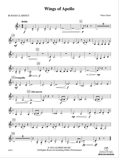 Wings of Apollo: B-flat Bass Clarinet
