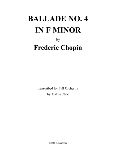 Ballade No. 4 in f minor