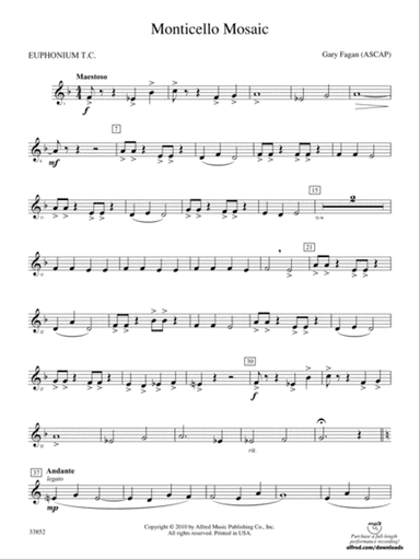 Monticello Mosaic: (wp) Baritone T.C.