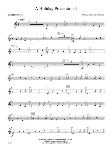 A Holiday Processional: Baritone T.C.