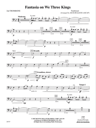 Fantasia on We Three Kings: 2nd Trombone