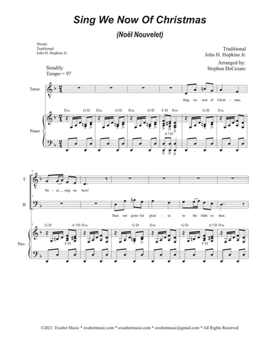 Sing We Now Of Christmas (Noël Nouvelet) (2-part choir - (TB)