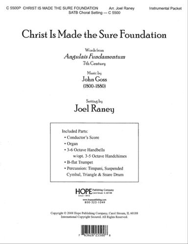 Christ Is Made the Sure Foundation