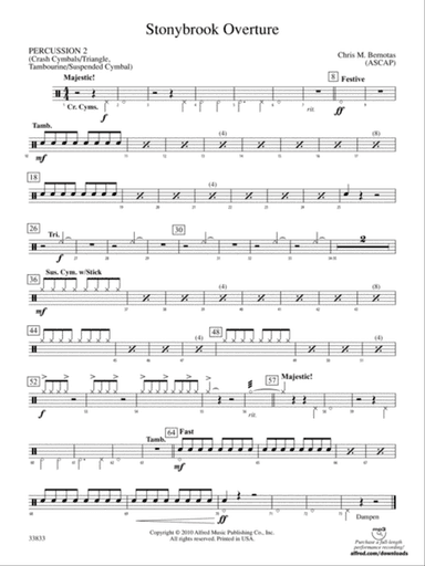 Stonybrook Overture: 2nd Percussion