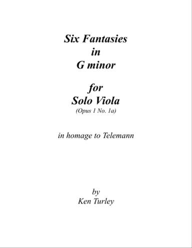 Six Fantasies for Solo Viola