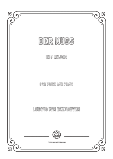 Beethoven-Der Kuss in F Major,for voice and piano