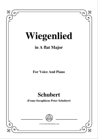 Schubert-Wiegenlied,in A flat Major,for Voice&Piano