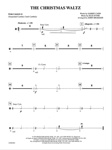 The Christmas Waltz: 2nd Percussion