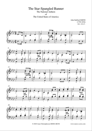 Star Spangled Banner - Piano and Voice